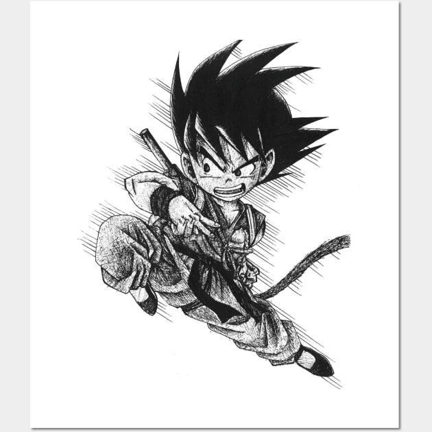 Kid Goku Wall Art by MahdiaAhseen58